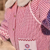 Louise Misha - Reversible Coat Jasmina Raspberry Checks
