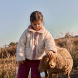 Louise Misha - Reversible Coat Jasmina Raspberry Checks