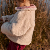 Louise Misha - Reversible Coat Jasmina Raspberry Checks