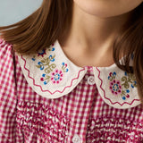 Louise Misha - Dress Delina Raspberry Checks