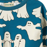 Smafolk -  Gala Long-Sleeved Top With Dancing Ghosts Seawind