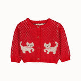Hello Simone - Baby Jeannette Cardigan Cherry