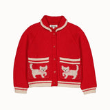Hello Simone -  Grizzly Cardigan Kitty Cherry