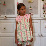 Bachaa :: Mellow Yellow Blouse & Short Set Arabesque Print