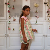 Bachaa :: Mellow Yellow Blouse & Short Set Arabesque Print