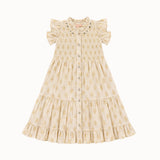 Bonjour Diary :: Ibiza Dress Flowers Lurex Ecru Chanderi