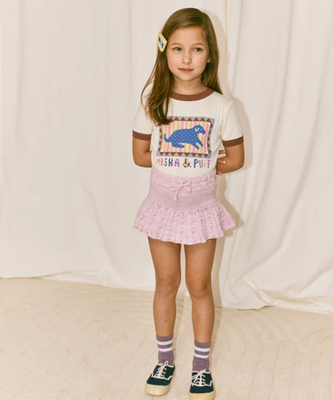 Misha And Puff -  Eyelet Popcorn Skating Skirt Aura