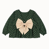 Konges Sloejd - Elin Bow Blouse Gots Dot Marseille