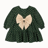 Konges Sloejd - Elin Ls Bow Dress Gots Dot Marseille