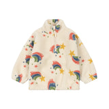 Konges Sloejd - Jody Teddy Half Zip Grs Rainbow Star