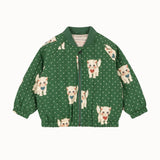 Konges Sloejd - Juno Printed Bomber Jacket Dot Miao Verde