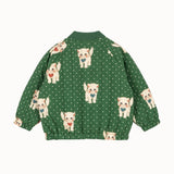 Konges Sloejd - Juno Printed Bomber Jacket Dot Miao Verde