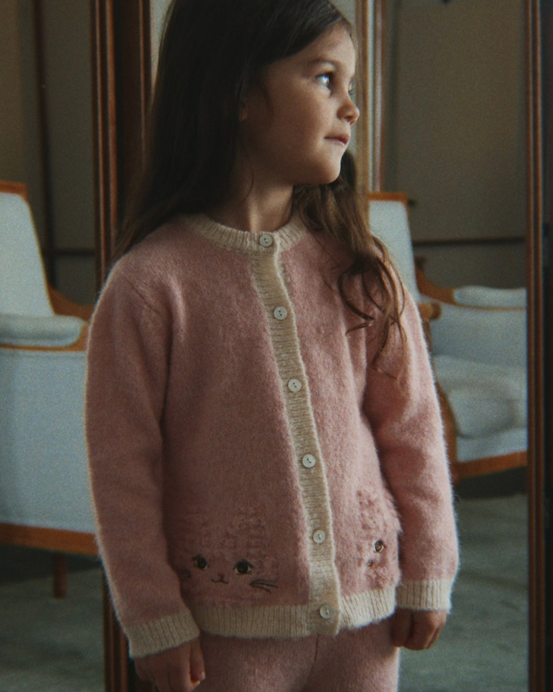 Konges Sløjd Kitty Cardigan Silver Pink - kids cardigan, view 3