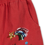 Konges Sloejd - Magot Sequin Frill Pants Gots Cardinal