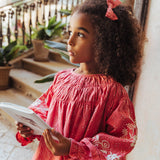 Lali Kids :: Bow Set In Coral Crossstitch