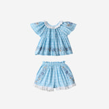 Lali Kids -  Tulip Set In Vintage Blue Plaid
