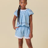Lali Kids -  Tulip Set In Vintage Blue Plaid