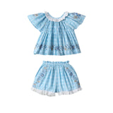 Lali Kids -  Tulip Set In Vintage Blue Plaid