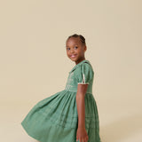 Lali Kids -  Maragold Dress In Peridot Green
