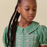Lali Kids -  Maragold Dress In Peridot Green