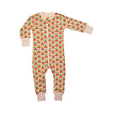 Duns :: Long Sleeve Long Leg Zipsuit Pink Radish Dogwood