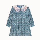 Louise Misha - Dress Solena Navy Snowfall Flower
