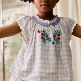 [Coming soon] Louise Misha :: Blouse Perla Cream Cruise Checks