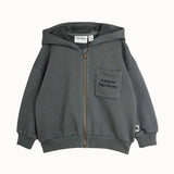 [Pre-Order] Mini Rodini - M.Rodini Field Notes Emb Hoodie Grey