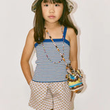 Misha And Puff -  Cami Tank Blue Ribbon Stripe
