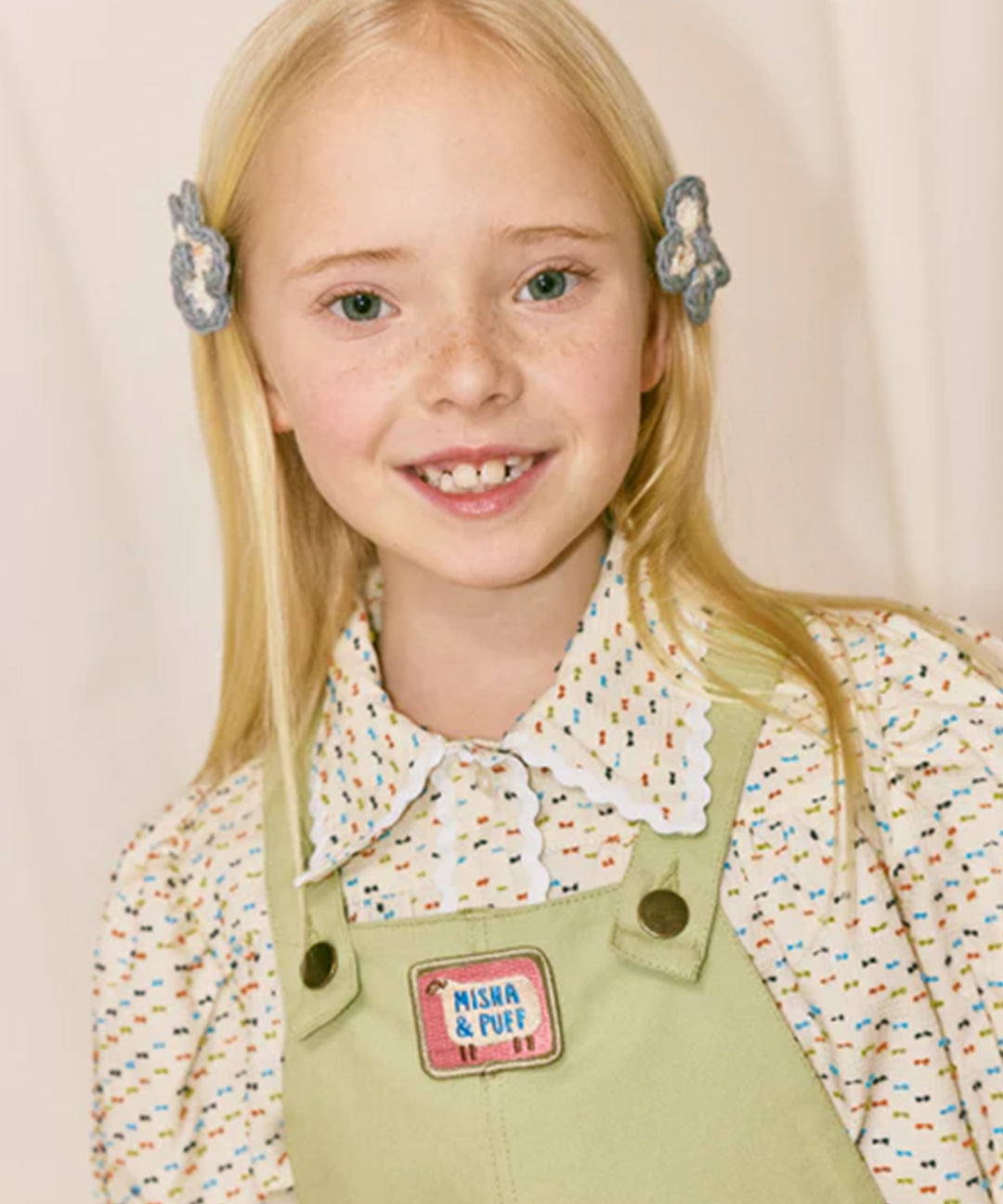 Misha And Puff -  Medium Flower Clip Set Seashore Confetti