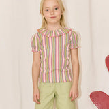 Misha And Puff -  Balloon Sleeve Paloma Tee Aura Vaquero Stripe
