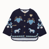 Sissel Mini - Maggie Mini Jacket Navy Horses