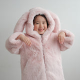 [Pre-Order] Mes Kids Des Fleurs - Bunny Ear Hooded Coat Pink