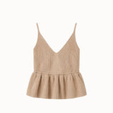Mes Kids Des Fleurs - Knitted Camisole Brown