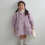 Mes Kids Des Fleurs - Lantern Sleeve Coat Lavender