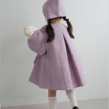 Mes Kids Des Fleurs - Lantern Sleeve Coat Lavender