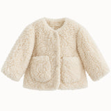 [Pre-Order] Mes Kids Des Fleurs - Fuzzy Coat White