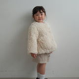 [Pre-Order] Mes Kids Des Fleurs - Fuzzy Coat White