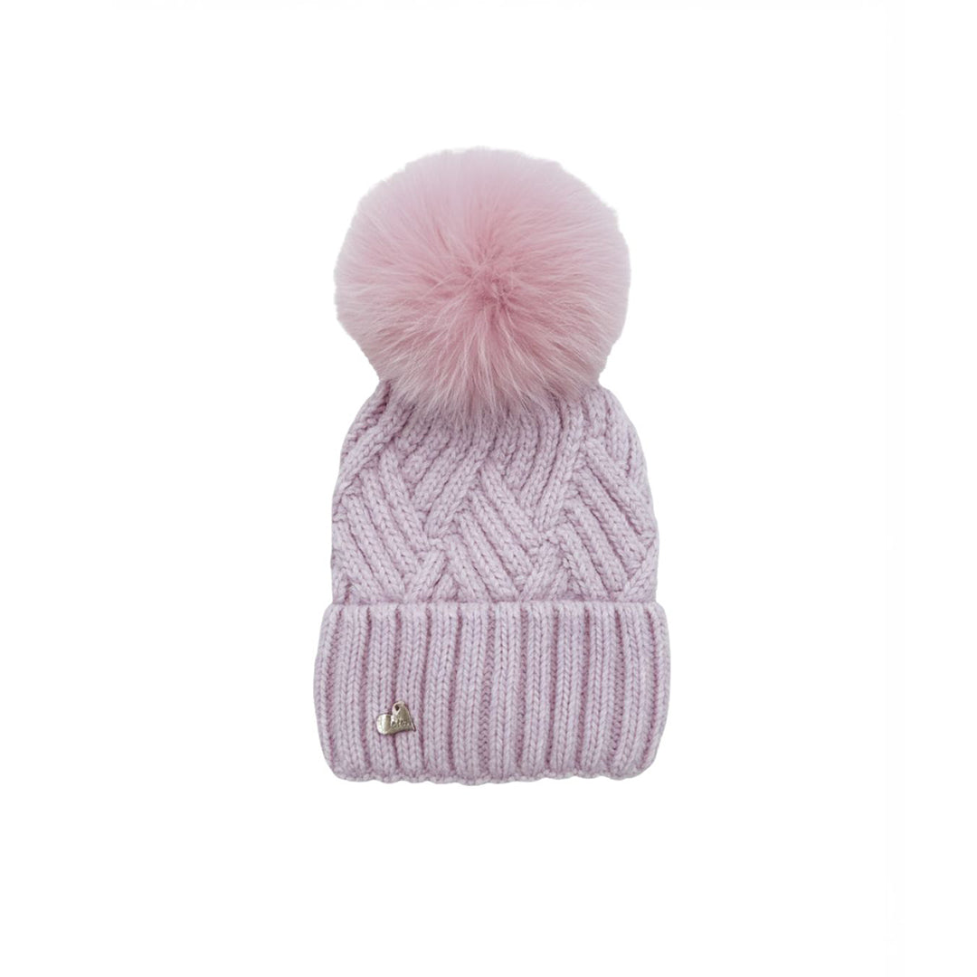 [Pre - Order] Mi Loves :: Angora Hat with Fox Fur Pompom Onesize - 6 Colors