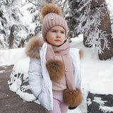 Mi Loves :: Racoon Fur Trim Puff Jacket White - 무광