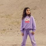 Mini Rodini :: Cat With Bowtie Chenille Sweatpants Purple