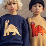 Mini Rodini :: Dino Application Sweatshirt Blue