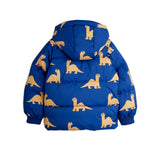 Mini Rodini :: Dinos Aop Hooded Puffer Blue