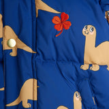 Mini Rodini :: Dinos Aop Hooded Puffer Blue