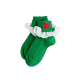 Mini Rodini :: Strawberry Emb Lace 1-Pack Socks Green