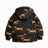[Pre-Order] Mini Rodini - Dog Aop Hooded Puffer Black