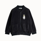 [Pre-Order] Mini Rodini - Penguin Patch Microfleece Jacket Black