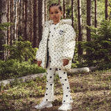 Mini Rodini - Dots Aop Dog Flared Trousers Off-White
