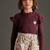 Mipounet - Charlotte Flammé T-Shirt Aubergine
