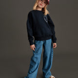 Mipounet - Clotilde Fleece Sweatshirt Blue